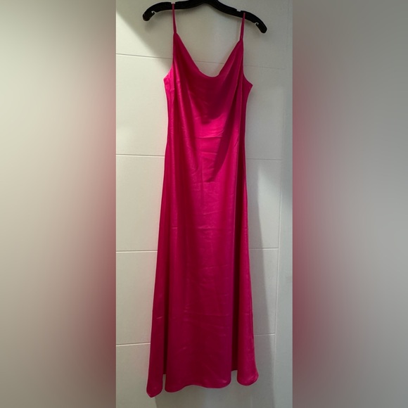 Satin Scoop Neck Slip Dress - Picture 4 of 5